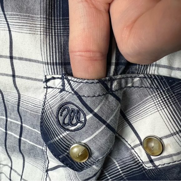 Wrangler - Vintage Pearl Snap Plain Long Sleeve Shirt - Sz. XXL‎ - Picture 8 of 8